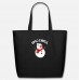 Omg Chill Awesome Christmas Snowman Funny Pun Black Eco-Friendly Tote Bag